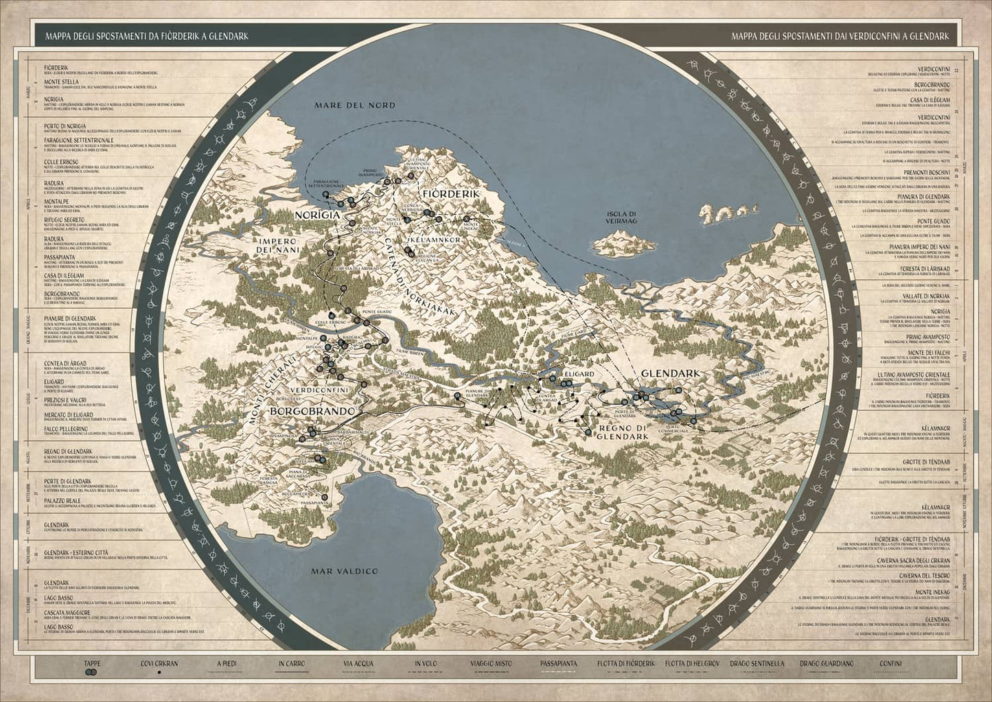 Poster "Mappa delle Terre Popolate"
