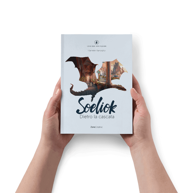 mani che tengono il libro 3 di Soeliok: Dietro la cascata